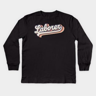 Laborer Kids Long Sleeve T-Shirt